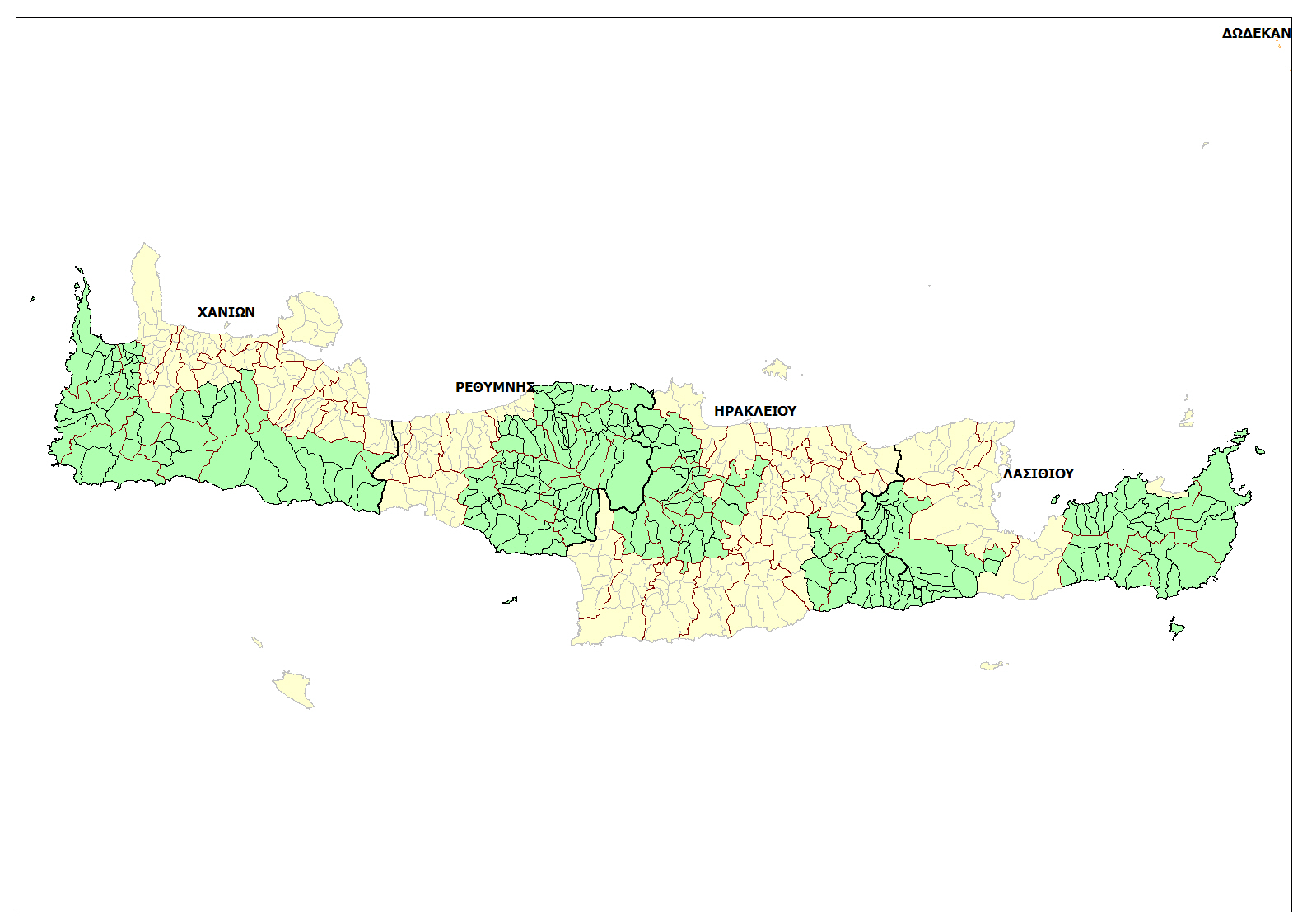 Χάρτης Περιοχής  Παρέμβασης Άξονα 3